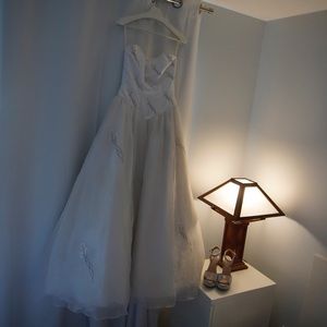 Gorgeous White Princess 👸 Wedding Dress With Long Tail